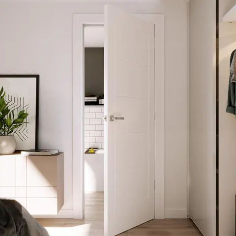 Linear Smooth Pre-Finished Moulded internal door